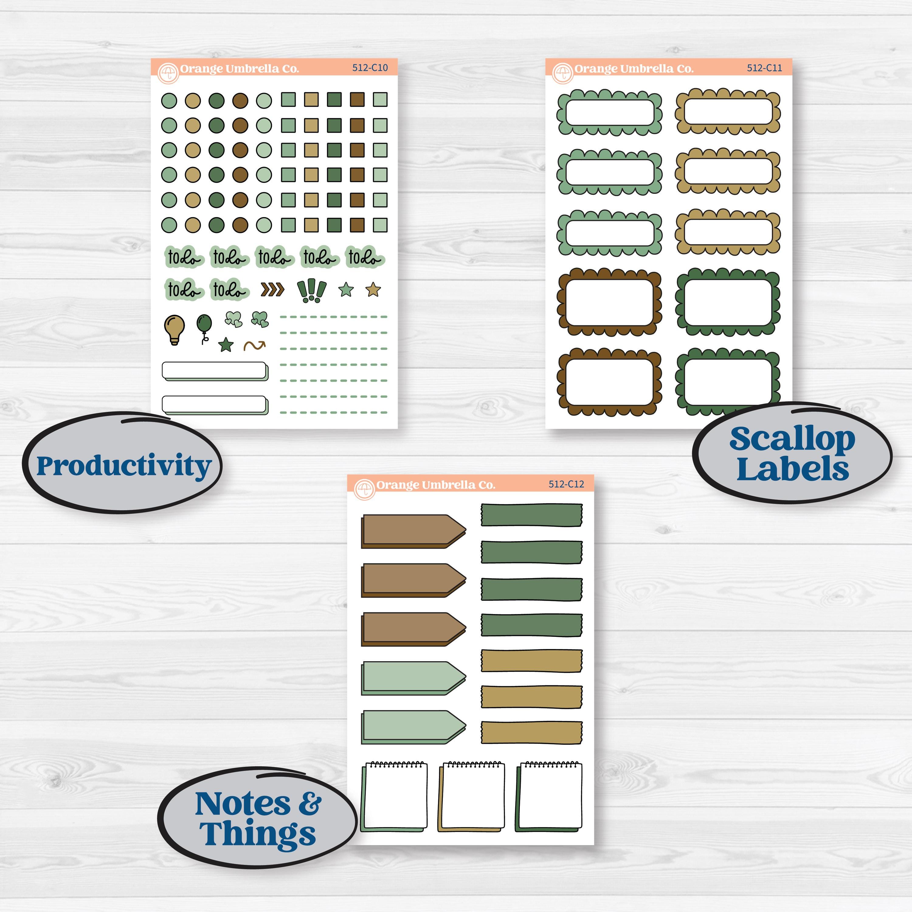 St. Patrick’s Day | Weekly Add-On Labels Planner Kit Stickers | Emerald Isle | KIT-512-C