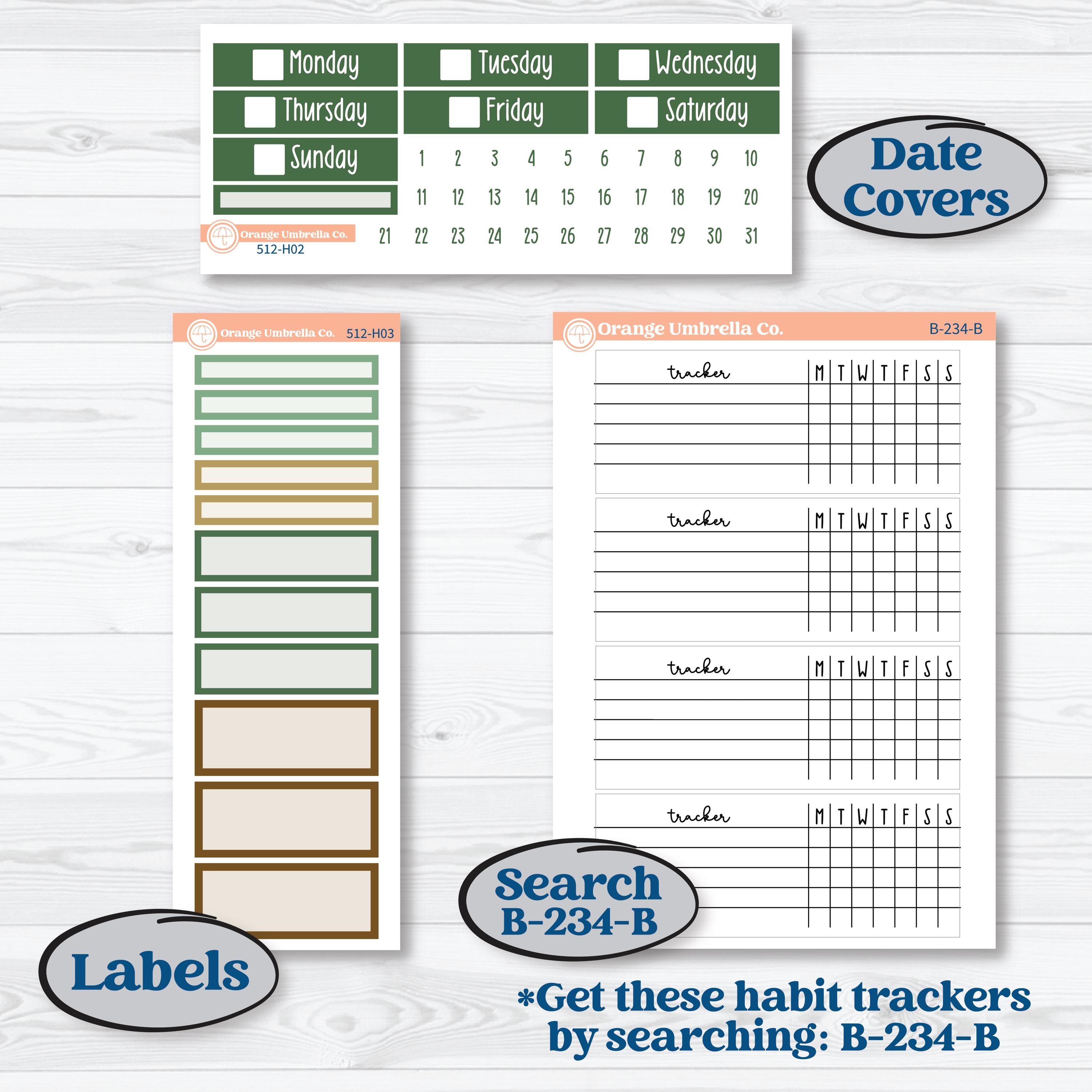 St. Patrick’s Day | Plum Vertical Priorities 7x9 Planner Kit Stickers | Emerald Isle | KIT-512-H
