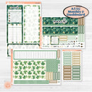 St. Patrick’s Day | A5 Erin Condren Monthly & Productivity Dashboard Sticker Kit | Emerald Isle | KIT-512-M