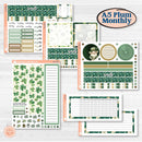 St. Patrick’s Day | A5 Plum Monthly & Dashboard Planner Kit Stickers | Emerald Isle | KIT-512-P