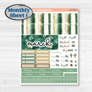 St. Patrick’s Day | Hobonichi Cousin Monthly Planner Kit Stickers | Emerald Isle | KIT-512-S