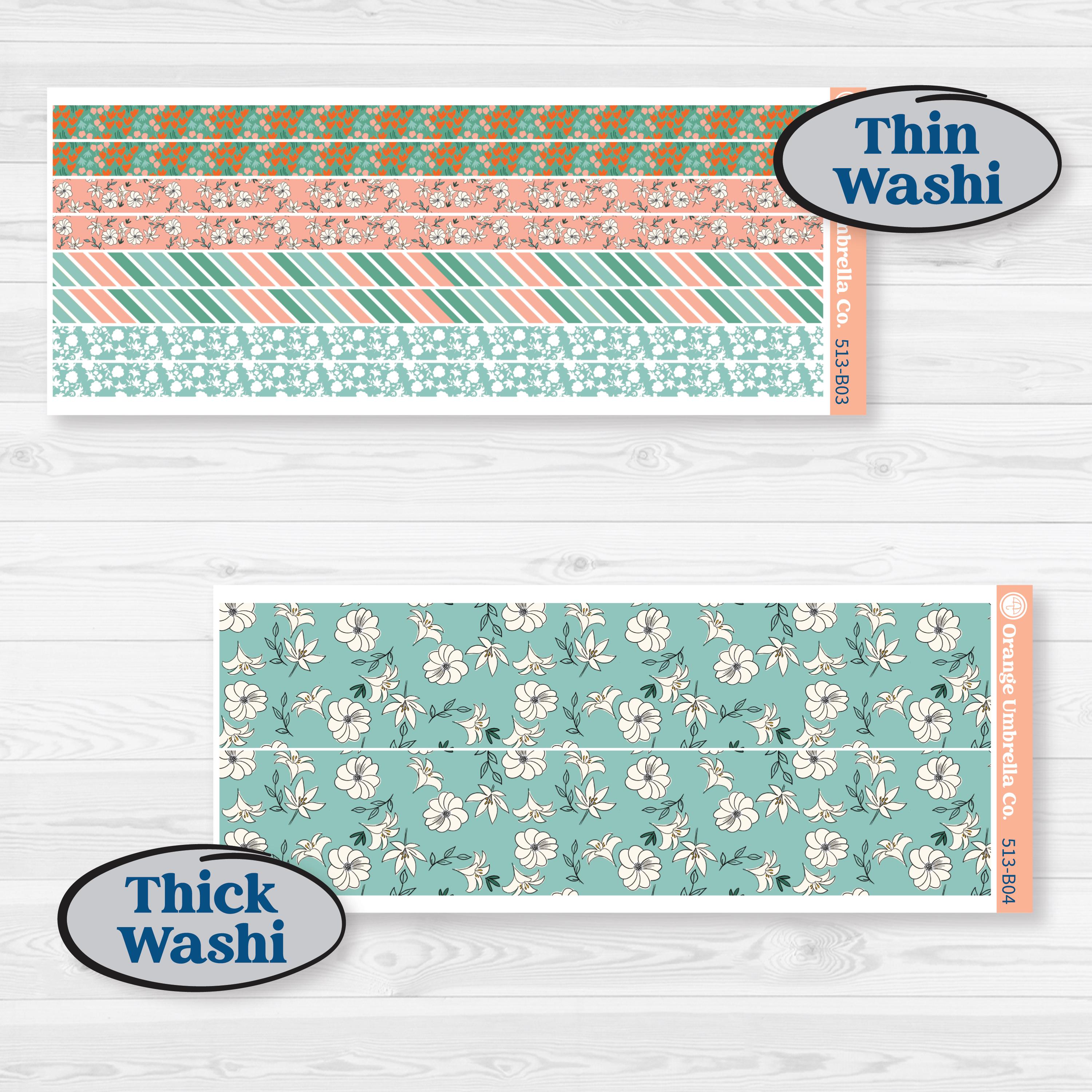 Playful March Florals | Weekly Add-On Planner Kit Stickers | Millie | KIT-513-B