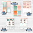 Playful March Florals | Weekly Add-On Labels Planner Kit Stickers | Millie | KIT-513-C