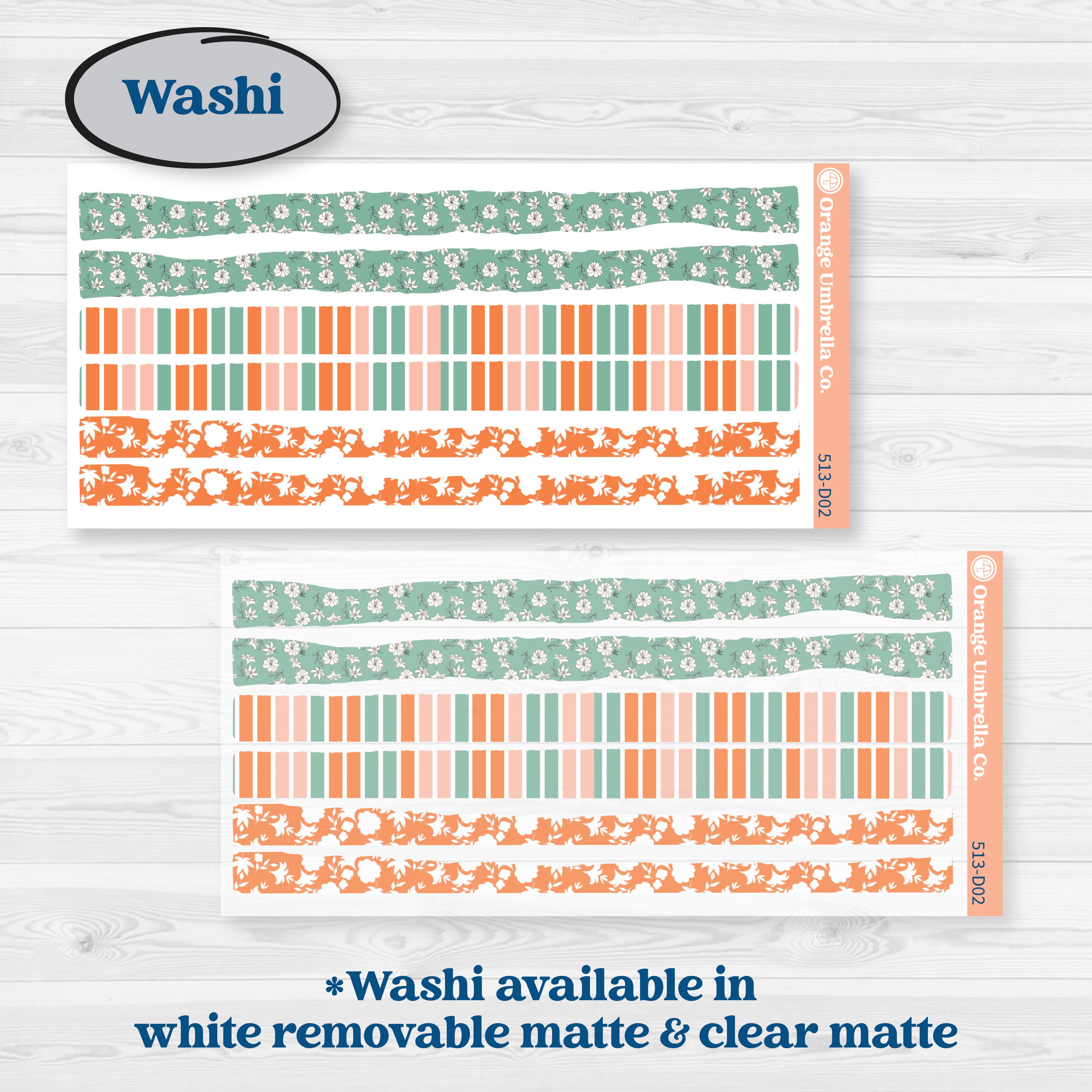 Playful March Florals | Journaling or Scrapbooking Kit | Creative Junk Journal Planner Stickers | Millie | KIT-512-D