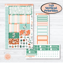Playful March Florals | Plum Vertical Priorities 7x9 Planner Kit Stickers | Millie | KIT-513-H
