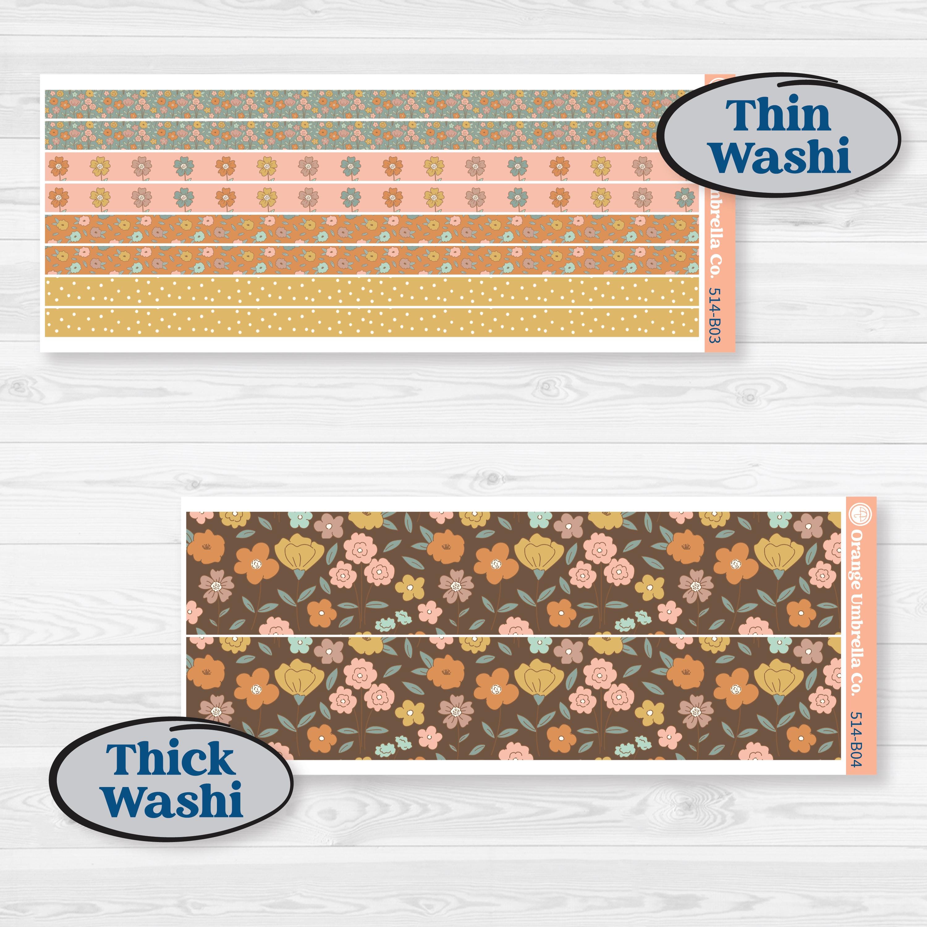 Early Spring Florals | Weekly Add-On Planner Kit Stickers | Grow | KIT-514-B