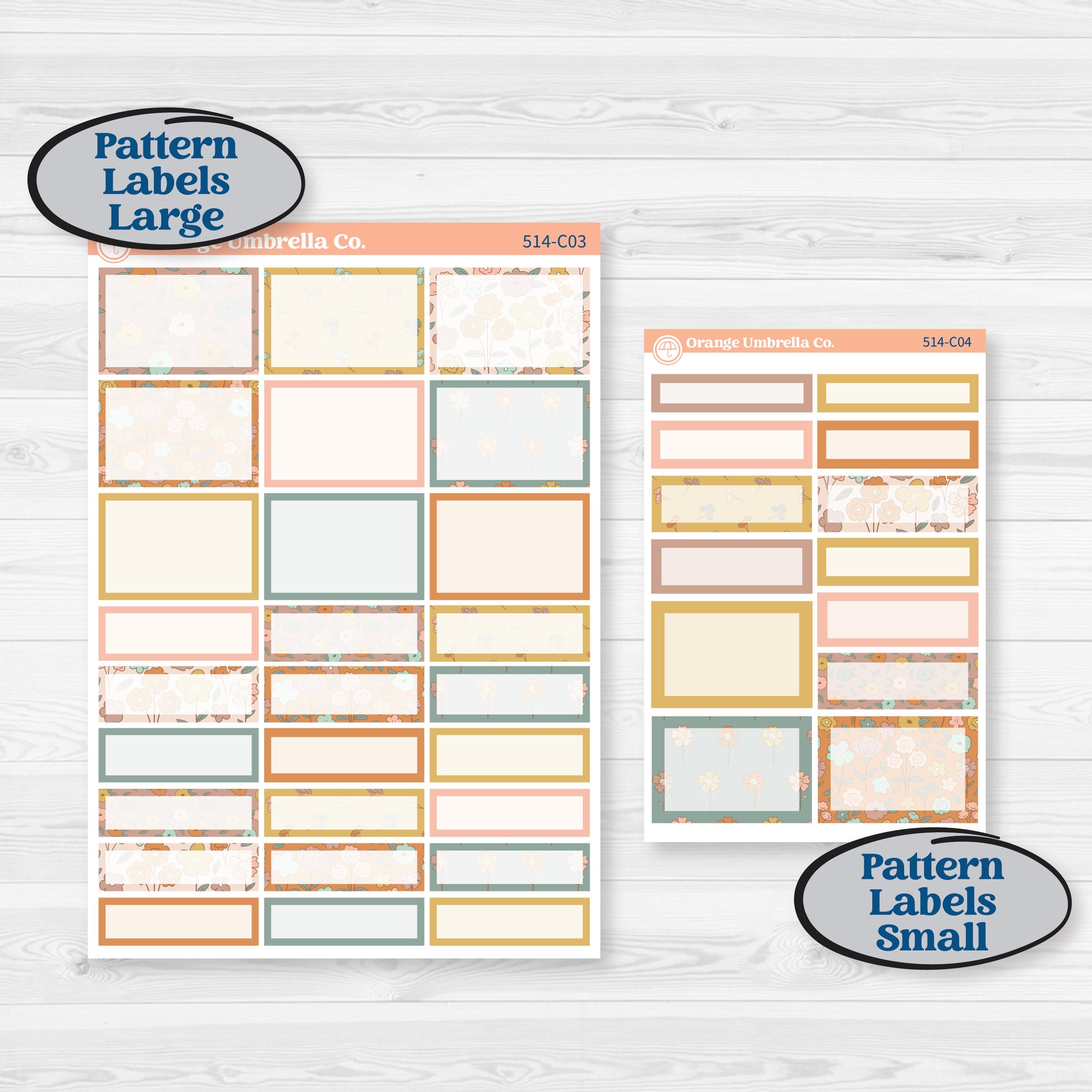 Early Spring Florals | Weekly Add-On Labels Planner Kit Stickers | Grow | KIT-514-C