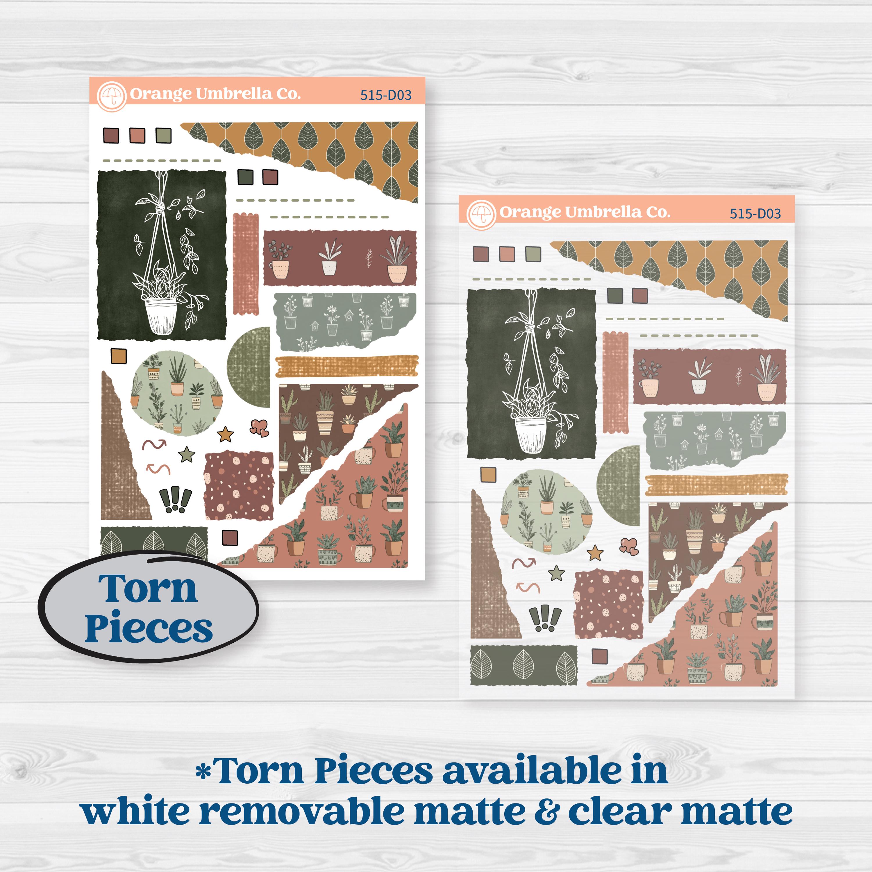 Houseplants & Plants Kit | Journaling or Scrapbooking | Creative Junk Journal Planner Stickers | Aloe There | KIT-515-D