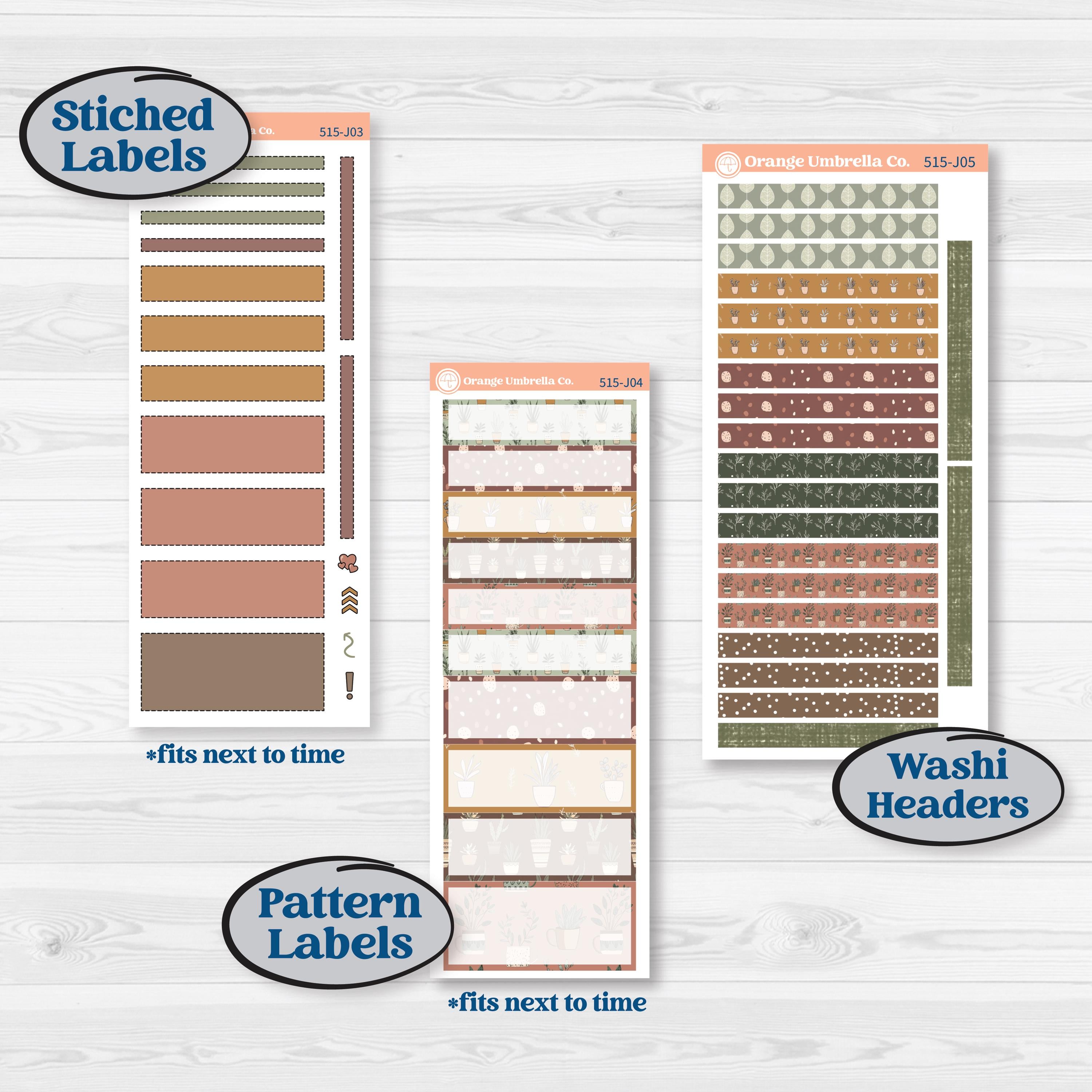 Houseplants & Plants Kit | A5 Daily Duo Planner Kit Stickers | Aloe There | KIT-515-J