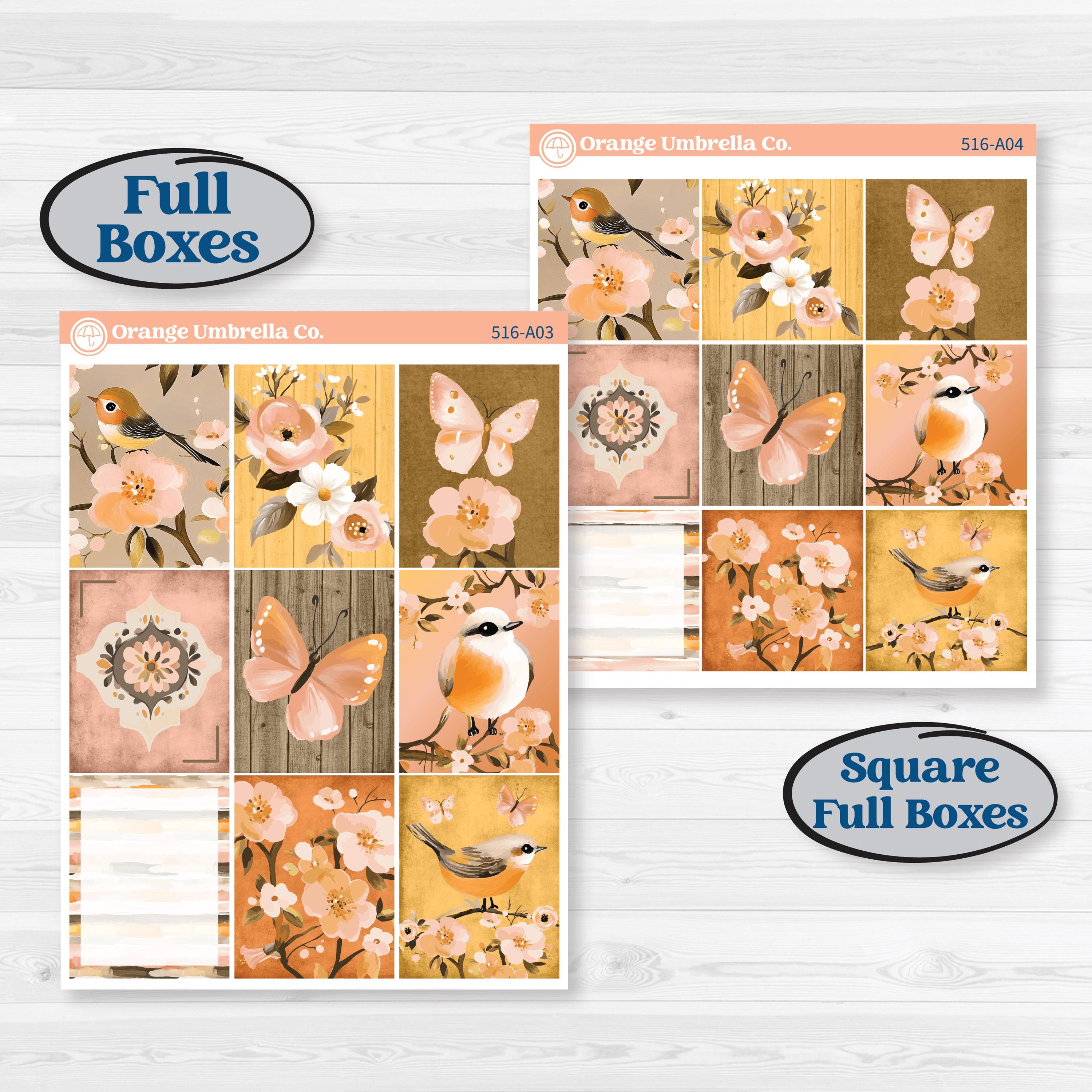 Spring Birds | Weekly Sticker Kit for Vertical Planners like Erin Condren | Nectar | KIT-516-A