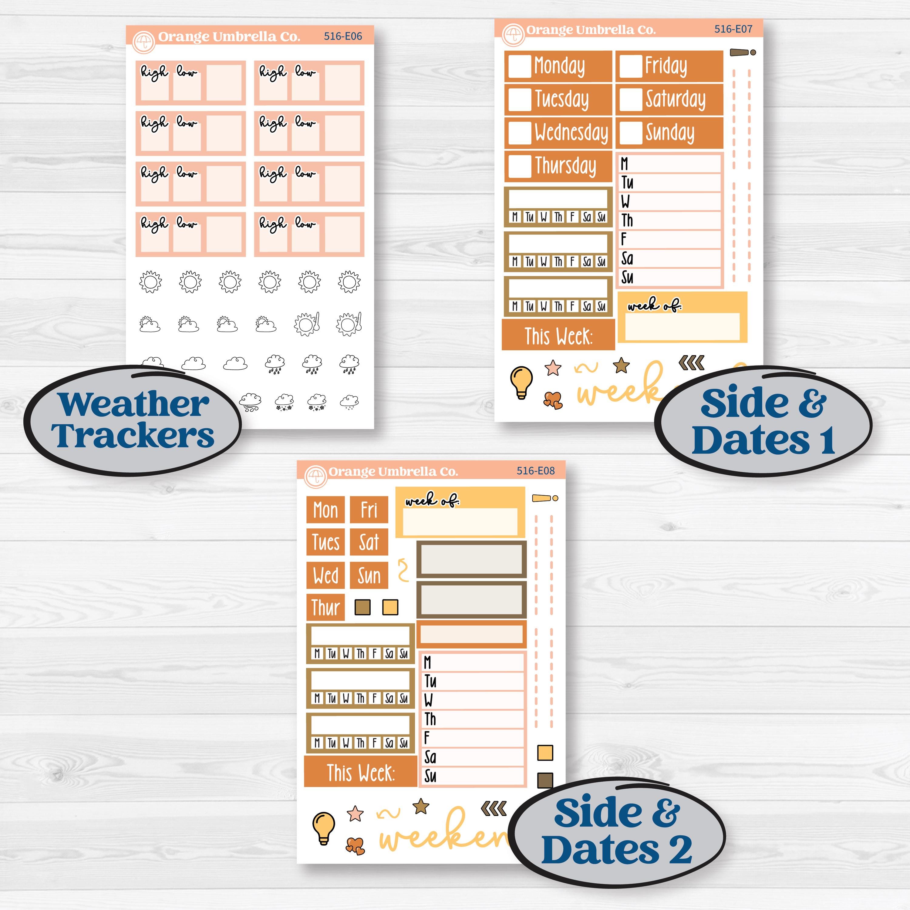 Spring Birds | Hobonichi Cousin Weekly & Daily Planner Kit Stickers | Nectar | KIT-516-E