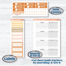 Spring Birds | Plum Vertical Priorities 7x9 Planner Kit Stickers | Nectar | KIT-516-H