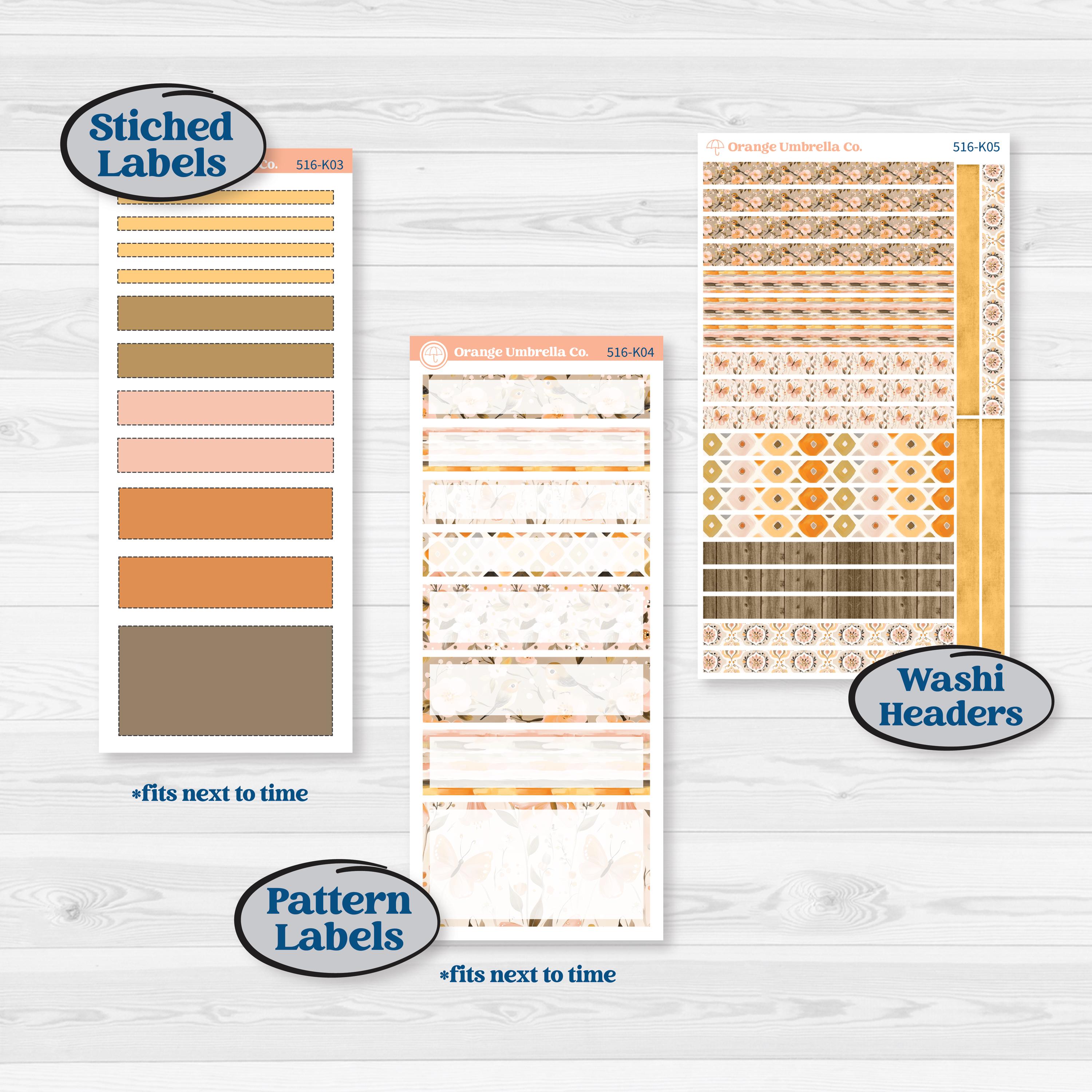Spring Birds | 7x9 Erin Condren Daily Duo Planner Kit Stickers | Nectar | KIT-516-K