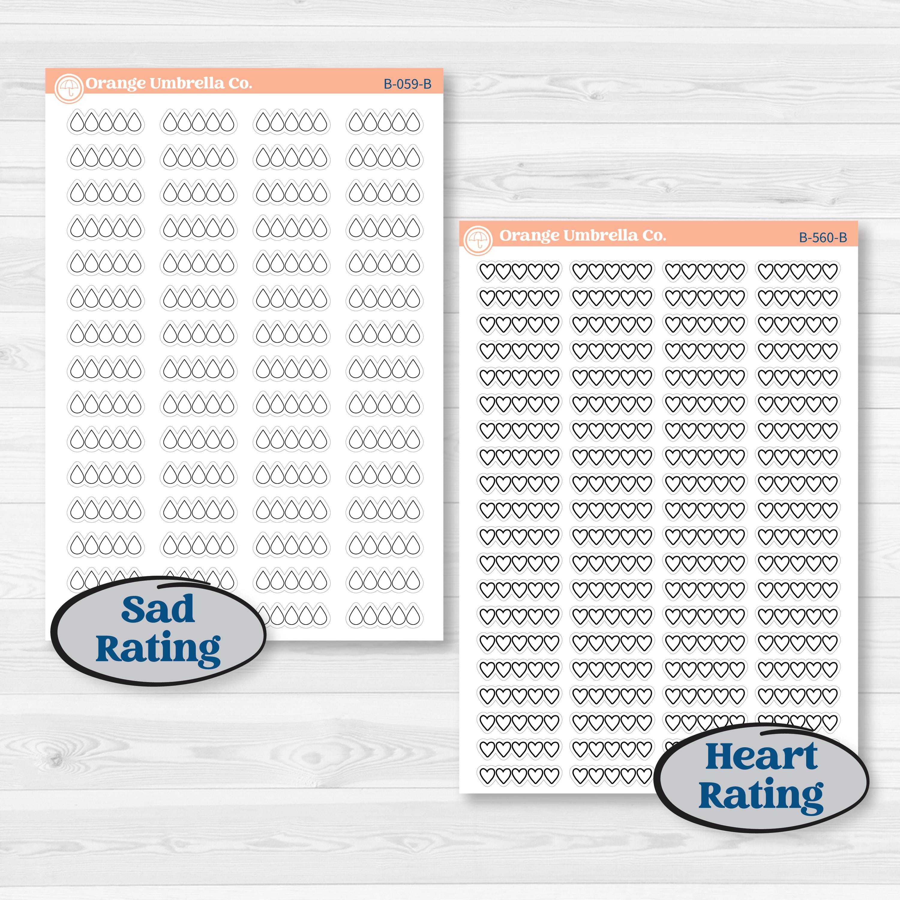 Reading Rating Journal Starter Pack | Reading Journal Stickers | BU-134