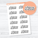 Milestones Not Perfection Motivational Quote Labels | Deco Planner Stickers | D-374-B