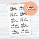 The Best Is Yet to Come Clear Matte Motivational Quote Labels | Deco Planner Stickers | D-375-BCM