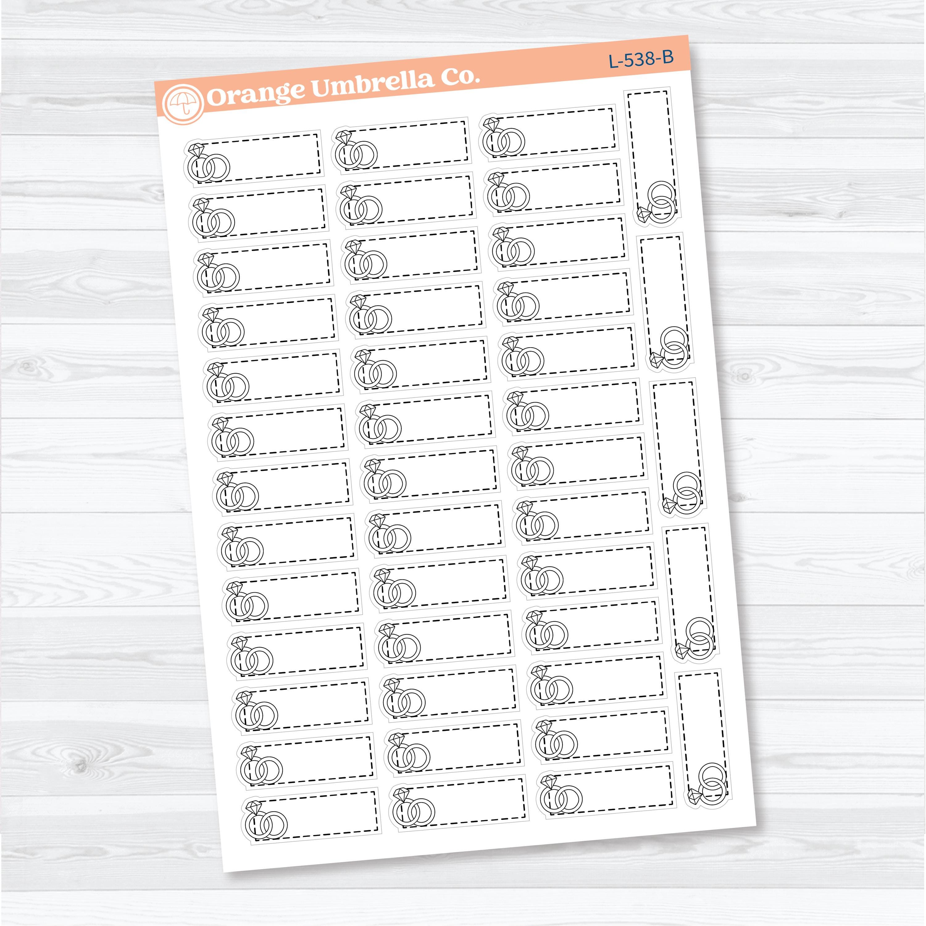 Anniversary Stitched Labels | Planner Stickers | L-538