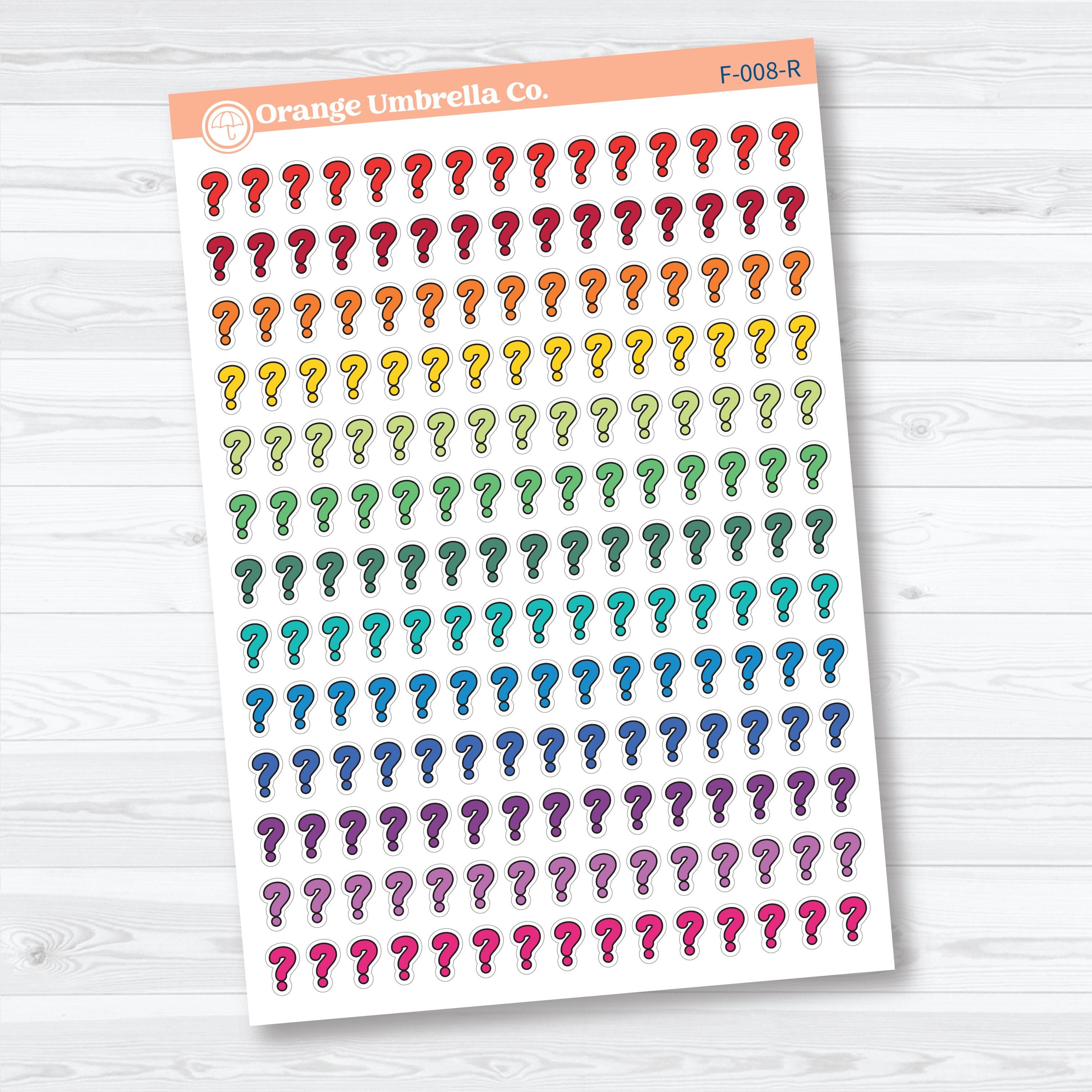 Question Mark Bible Study Icons | Faith Planner Stickers | F-008