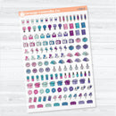 Self Care & Celebration Icon Sampler | Clear Matte Planner Stickers | I-525-CM