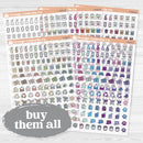 Home, Chores & Appointments Icon Sampler | Clear Matte Planner Stickers | I-526-CM