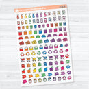 Home, Chores & Appointments Icon Sampler | Clear Matte Planner Stickers | I-526-CM