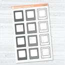 Doodled Polaroid Journaling Labels | Planner Stickers | L-539