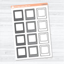 Doodled Polaroid Large Journaling Labels | Planner Stickers | C-475