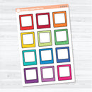 Doodled Polaroid Large Journaling Labels | Planner Stickers | C-475