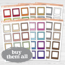 Doodled Polaroid Large Journaling Labels | Planner Stickers | C-475