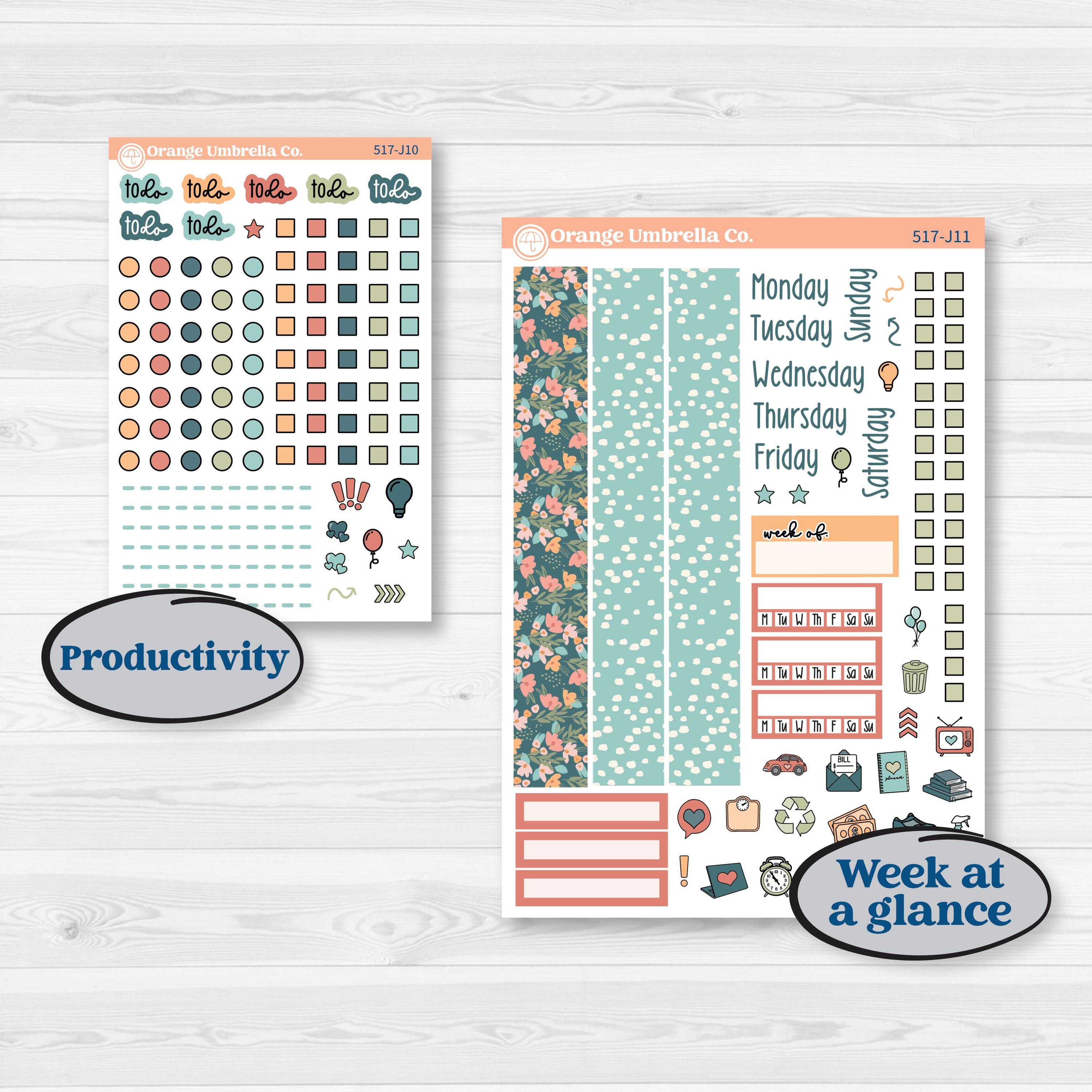 Easter Spring Kit | A5 Daily Duo Planner Kit Stickers | Easter Basket | KIT-517-J