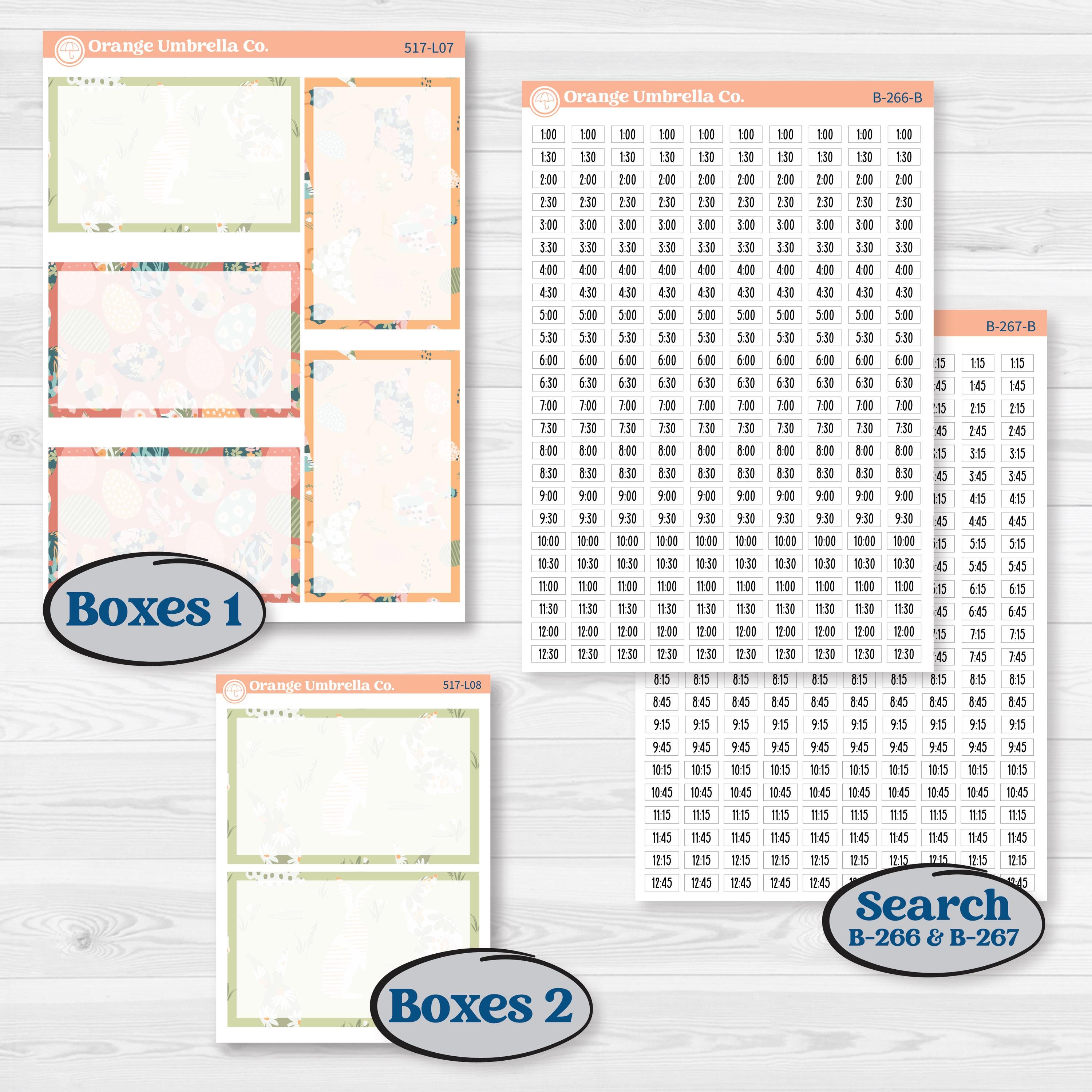 Easter Spring Kit | 7x9 Plum Daily Planner Stickers | Easter Basket | KIT-517-L