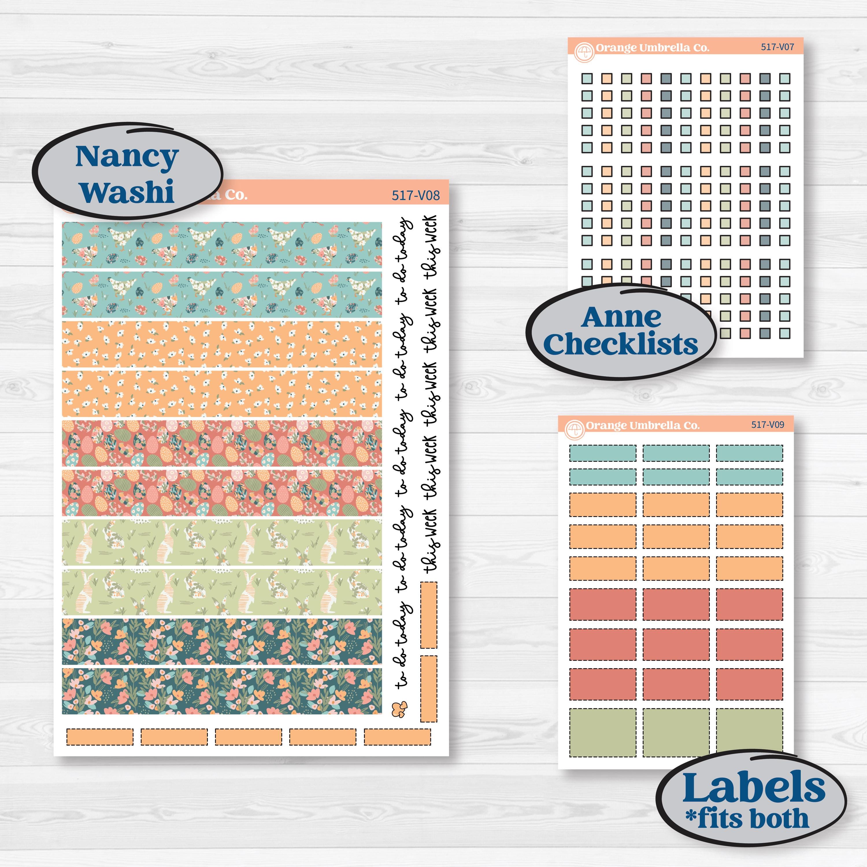 Easter Spring Kit | Laurel Denise Nancy Large & Anne Large Planner Stickers | Easter Basket | KIT-517-V