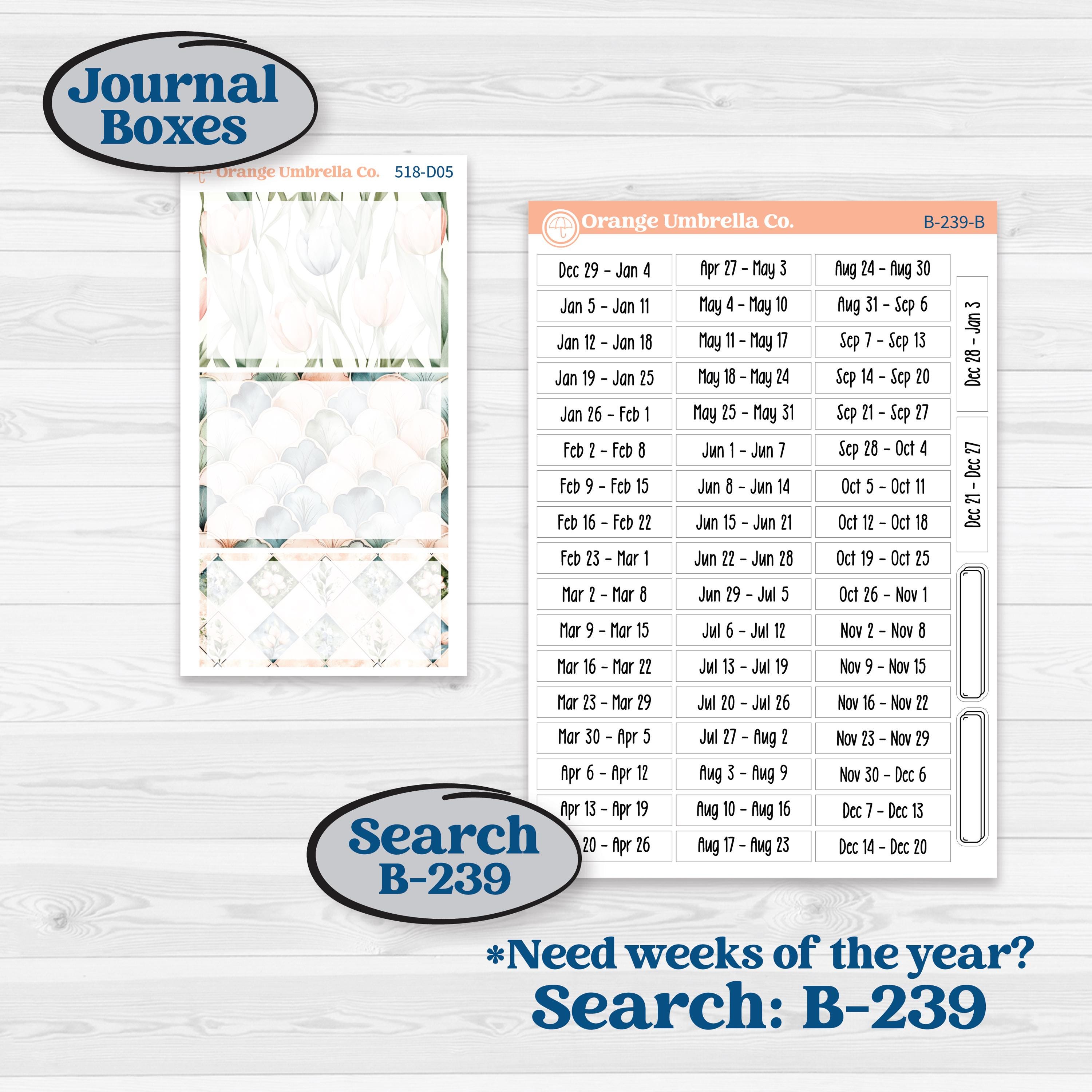 Spring Floral Kit | Journaling or Scrapbooking Kit | Creative Junk Journal Planner Stickers | Garden Oasis | KIT-518-D