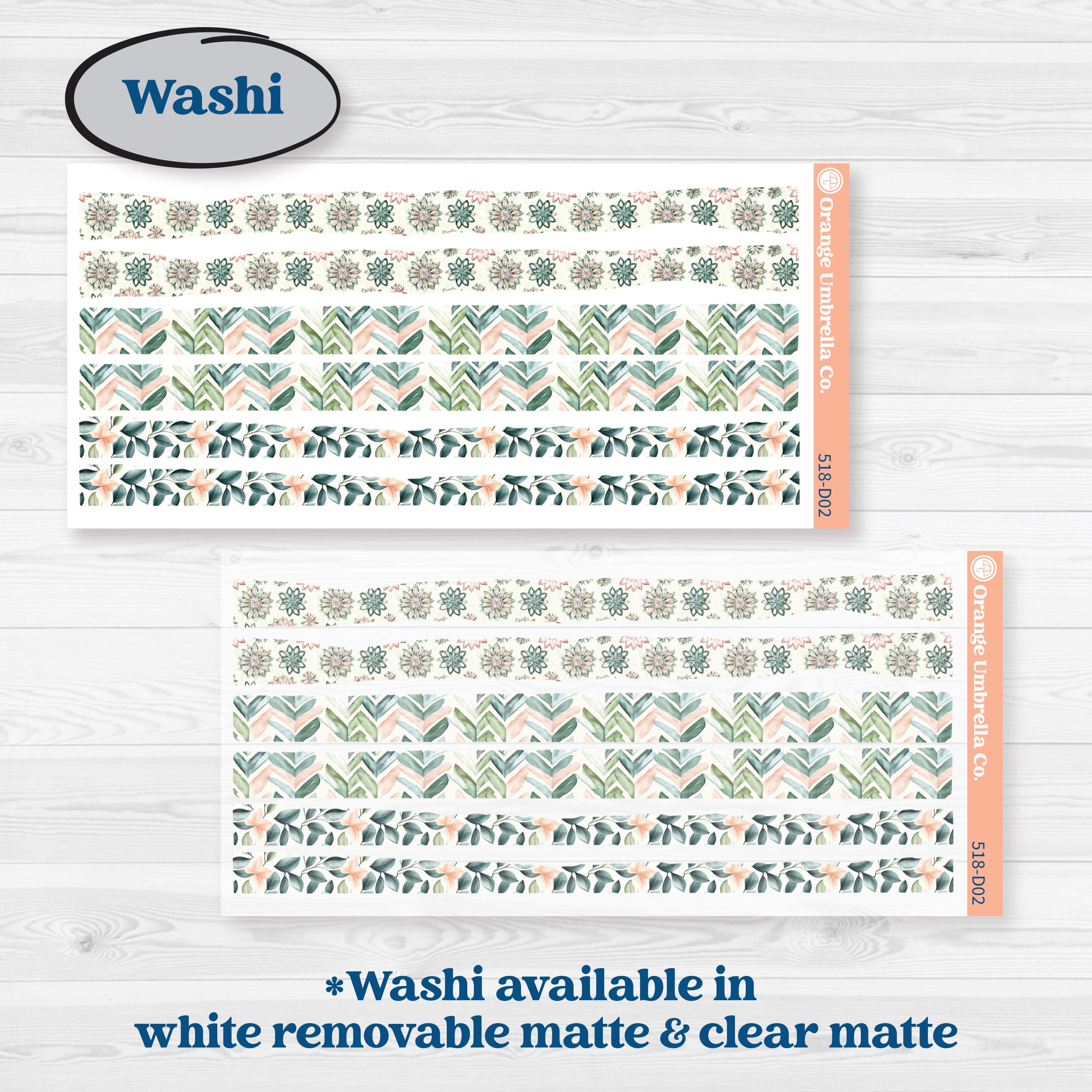 Spring Floral Kit | Journaling or Scrapbooking Kit | Creative Junk Journal Planner Stickers | Garden Oasis | KIT-518-D