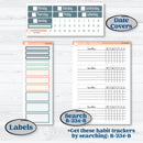 Spring Floral Kit | Plum Vertical Priorities 7x9 Planner Kit Stickers | Garden Oasis | KIT-518-H