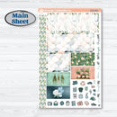 Spring Floral Kit | Plum Vertical Priorities 7x9 Planner Kit Stickers | Garden Oasis | KIT-518-H