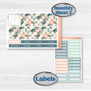 Spring Floral Kit | Hobonichi Cousin Monthly Planner Kit Stickers | Garden Oasis | KIT-518-S