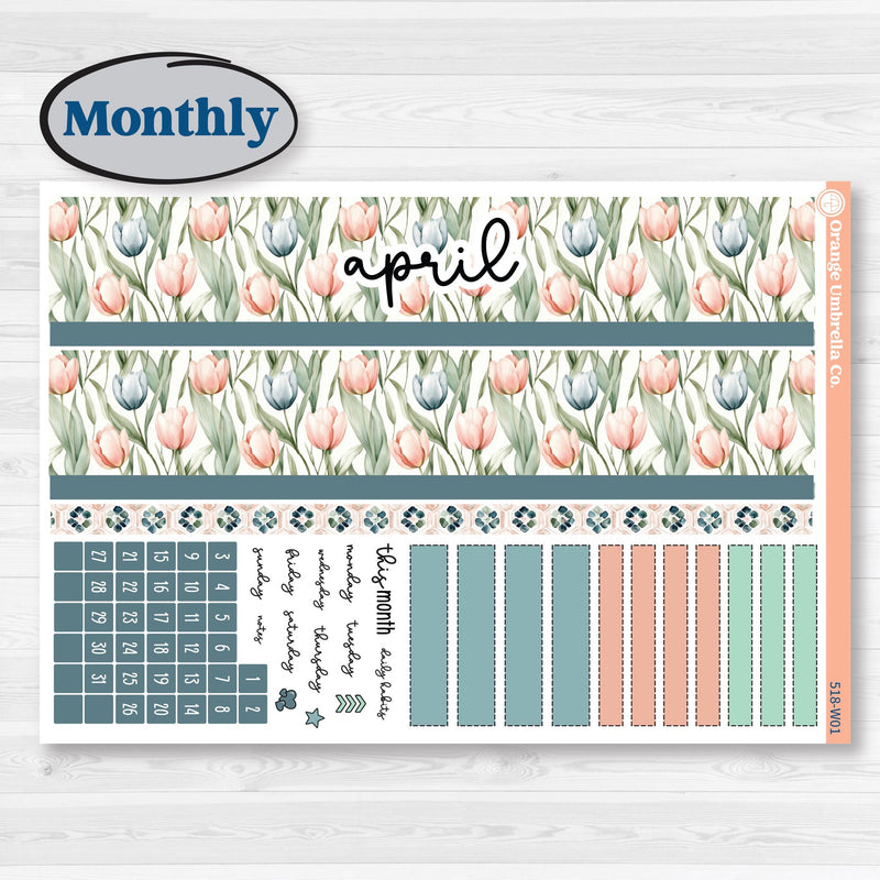 Spring Floral Kit | Laurel Denise Scout Large Planner Kit Stickers | G
