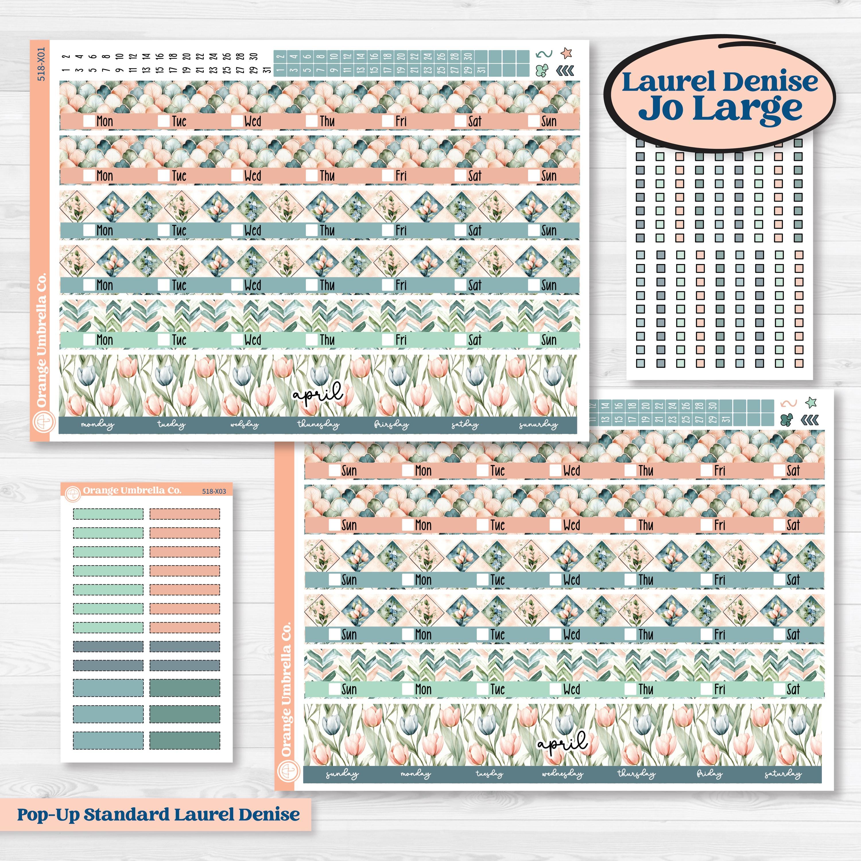 Spring Floral Kit | Laurel Denise Jo Large Planner Kit Stickers | Garden Oasis | KIT-518-X