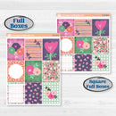 Bright Florals | Weekly Sticker Kit for Vertical Planners like Erin Condren | Bitty Blooms | KIT-519-A
