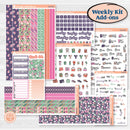 Bright Florals | Weekly Add-On Planner Kit Stickers | Bitty Blooms | KIT-519-B