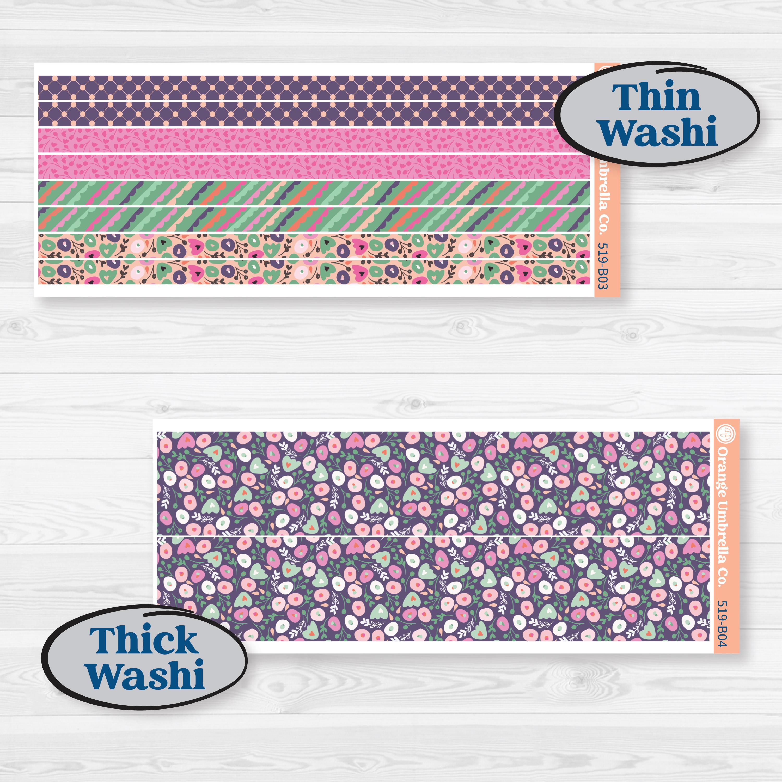 Bright Florals | Weekly Add-On Planner Kit Stickers | Bitty Blooms | KIT-519-B