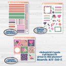 Bright Florals | Erin Condren Weekly Dashboard Planner Kit Stickers | Bitty Blooms | KIT-519-G
