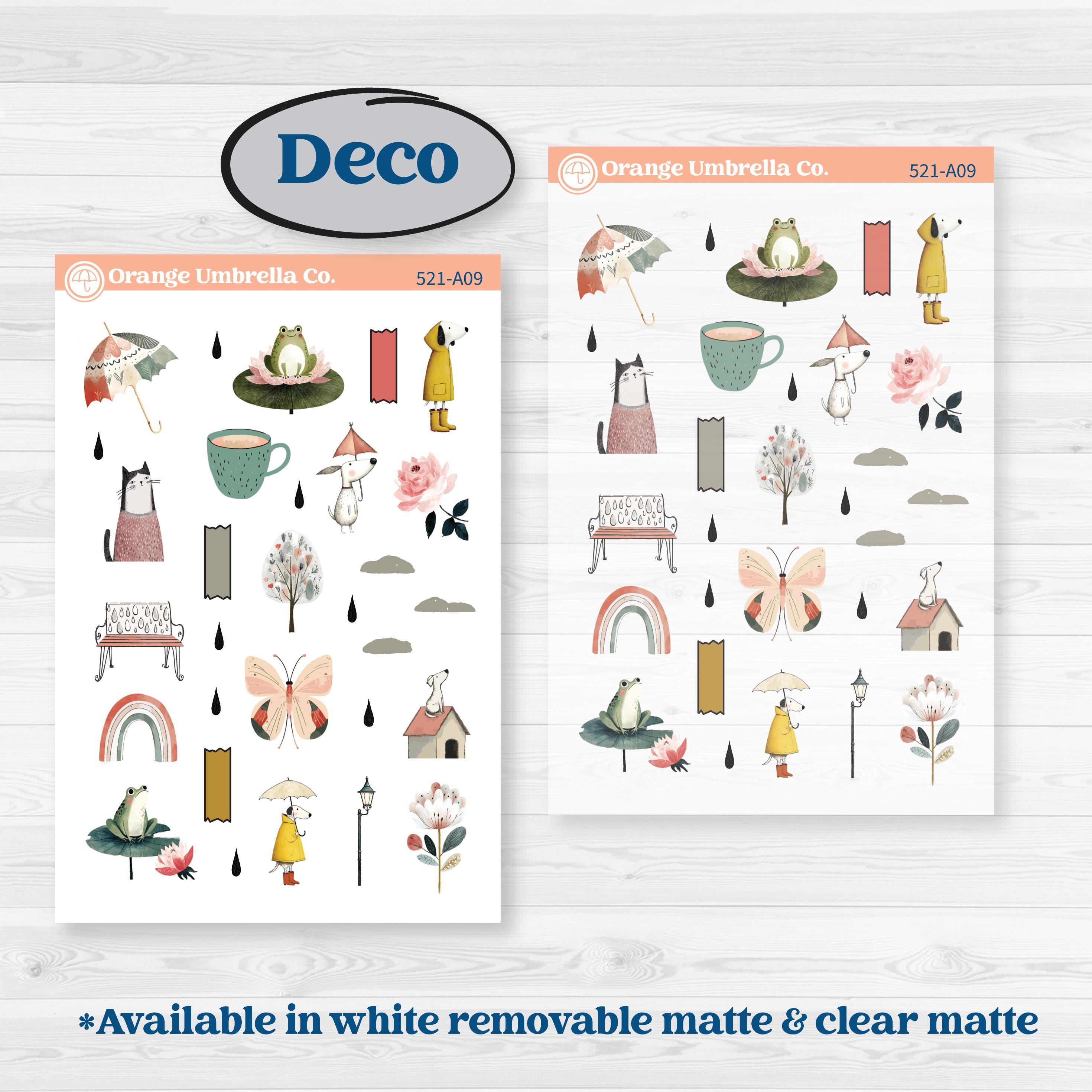 Rainy Day | Weekly Sticker Kit for Vertical Planners like Erin Condren | Stellas Umbrella | KIT-521-A
