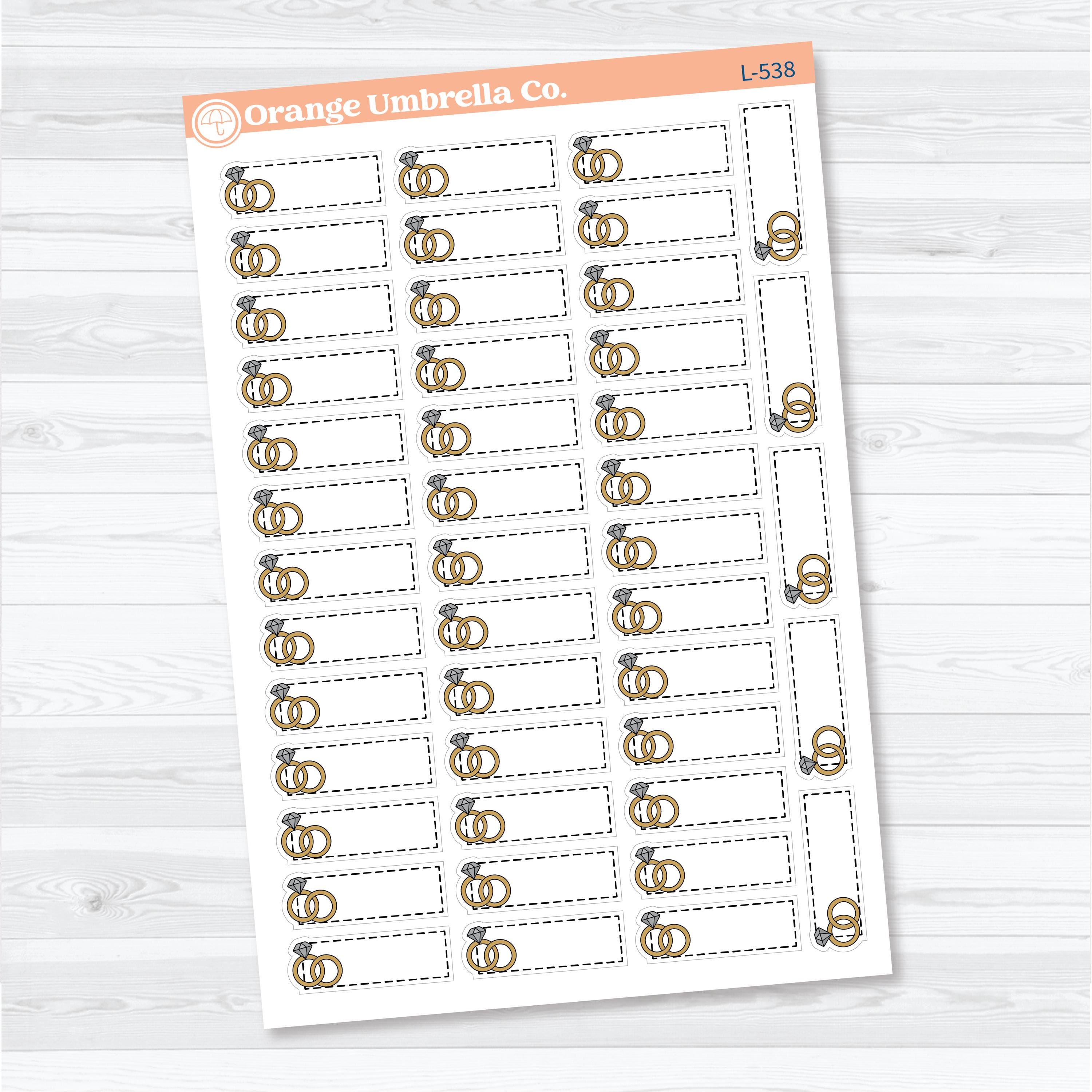Anniversary Stitched Labels | Planner Stickers | L-538