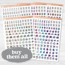 Home, Chores & Appointments Icon Sampler | Planner Stickers | I-526