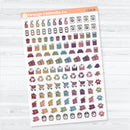 Home, Chores & Appointments Icon Sampler | Clear Matte Planner Stickers | I-526-CM
