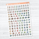 Home, Chores & Appointments Icon Sampler | Clear Matte Planner Stickers | I-526-CM