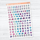 Home, Chores & Appointments Icon Sampler | Clear Matte Planner Stickers | I-526-CM