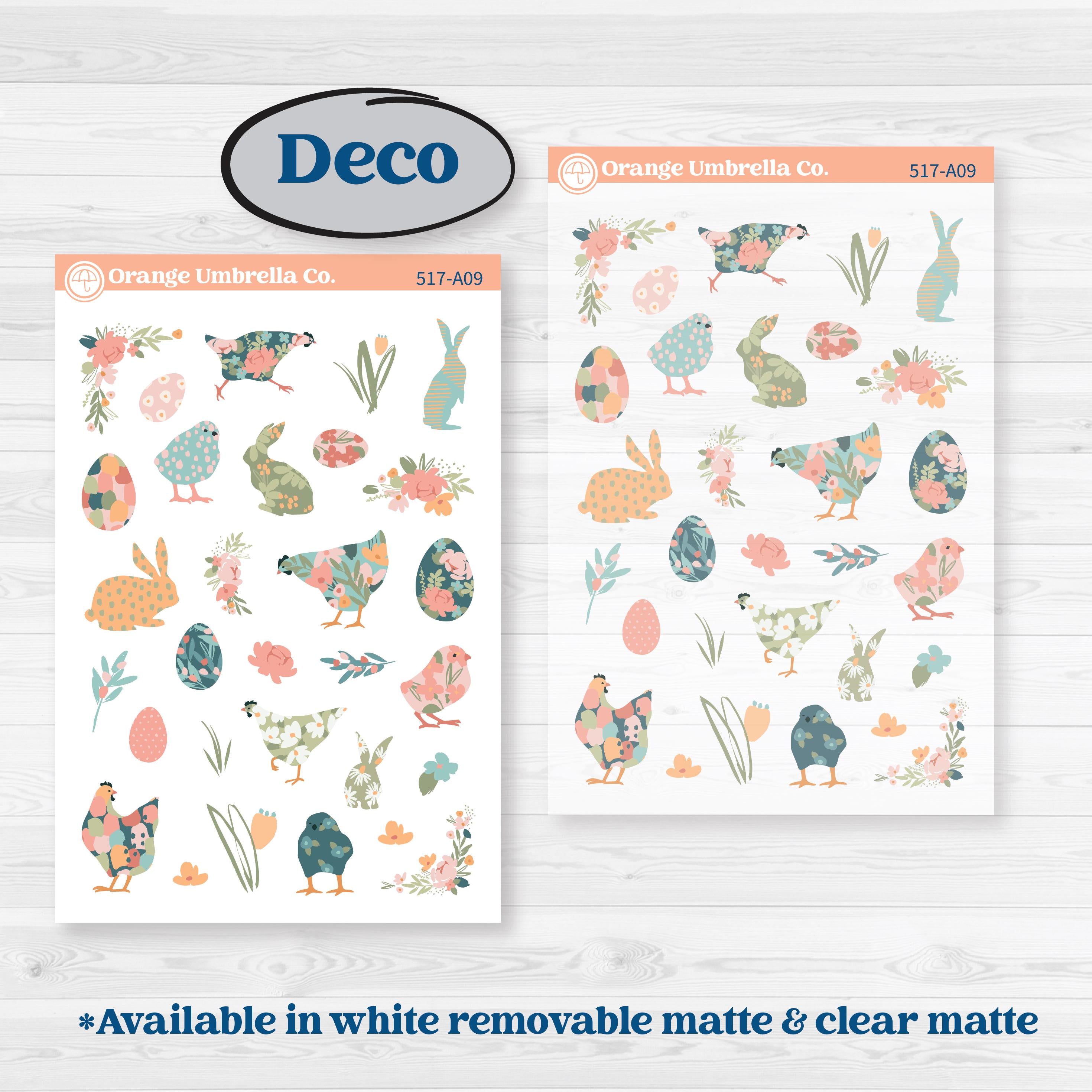 Easter Spring Kit | Weekly Sticker Kit for Vertical Planners like Erin Condren | Easter Basket | KIT-517-A